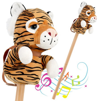 The Magic Toy Shop Kids Hobby Horse Toy Tiger With Sounds Children Horse Toys For Girls & Boys