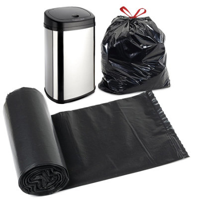 Geezy 30L Black Bin Bags Home Kitchen Refuse Sacks Recyclable Bin Liners Pack Of 20 from B&Q