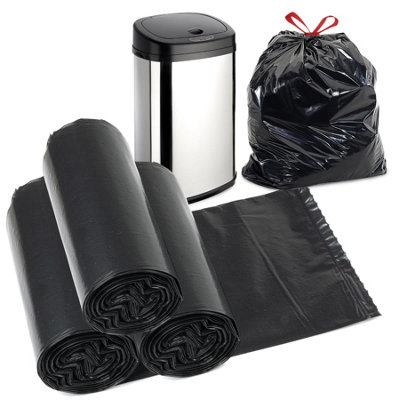 Geezy 30L Black Bin Bags Home Kitchen Refuse Sacks Recyclable Bin Liners Pack Of 60 from B&Q