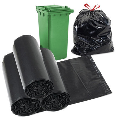 Geezy 130L Recyclable Large Bin Bags Strong Rubbish Bags Garbage Refuse Sacks 30 Pack from B&Q