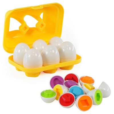 B&Q -  Matching Eggs Colour & Shape Sorter Toy Educational Sensory Puzzle Baby Learning
