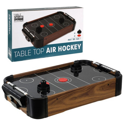 The Magic Toy Shop Mini Air Hockey Tabletop Game With Fans 2 Pucks 2 Pushers For Kids Adults Arcade from B&Q