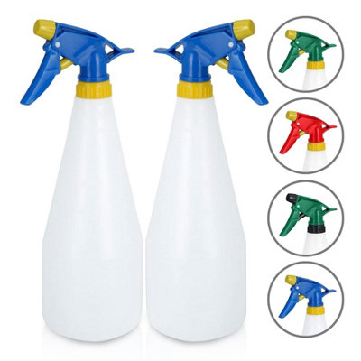 Geezy 1 Litre Empty Trigger Spray Bottle For Cleaning Watering Gardening Set Of 2