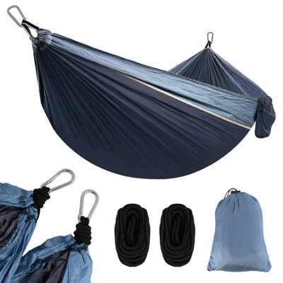 Geezy Travel Hammock For Camping 210T Nylon Portable Hanging Swing Backpacking Bed from B&Q