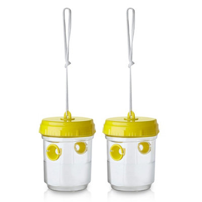 Geezy Hanging Wasp Trap For Fruit Fly Hornet Outdoor Indoor Bee Deterrent Set Of 2 from B&Q
