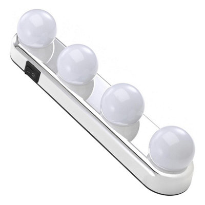 B&Q -  Led Makeup Mirror Lights Strip For Vanity Bathroom Hollywood Cordless Stick-On