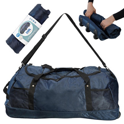 Geezy Large Roller Duffle Bag 3 Wheels 110L Foldable Travel Luggage Holdall Trolley