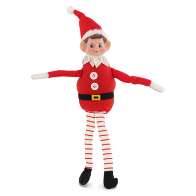 GEEZY The Magic Toy Shop Naughty Christmas Elf Plush 35Cm Boy Poseable Limbs Shelf Xmas Decoration Toy
