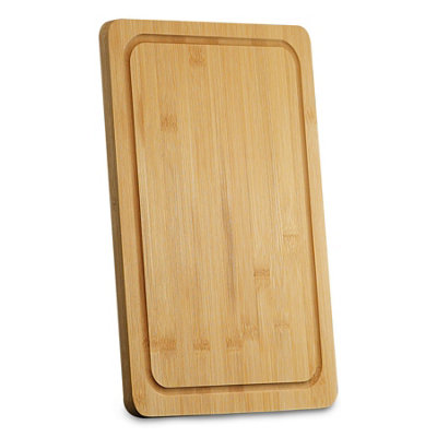 Geezy Bamboo Chopping Board Large Hygienic Wooden Cutting Block Serving Tray Kitchen from B&Q