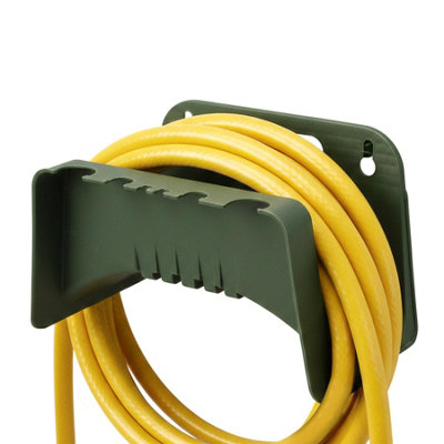 B&Q -  Wall Mounted Garden Hose Holder Green Plastic Outdoor Pipe Hanger Storage Tidy