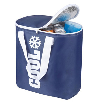 Geezy Insulated Cool Bag Thermal Cooler Carrier For Food And Drinks On-The-Go 24L Blue from B&Q