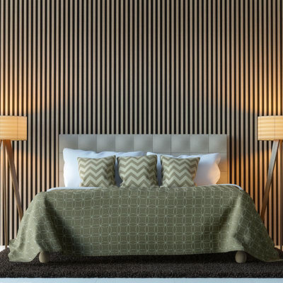 Strivo Premium Natural Oak Acoustic Slat Wall Panel from B&Q