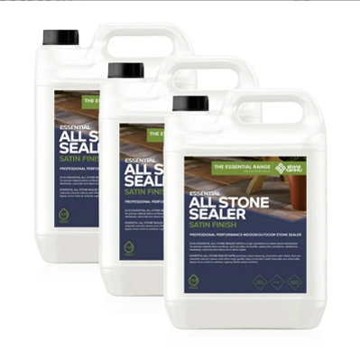 Stonecare4UAll Stone Sealer Satin Finish (15L)Eco FriendlyHighly Effective Wet Look Sealer For All Natural Stone from B&Q