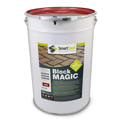 SmartsealBlock MagicRed (25L)A Re-Colouring Block Paving Sealer. Superior To Concrete PaintTransform Old Driveways from B&Q