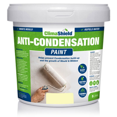 Smartseal Anti-Condensation PaintDevon Cream (2.5L) BathroomKitchenBedroom WallsCeilingsStop Moisture & Condensation from B&Q