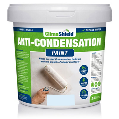 Smartseal Anti-Condensation PaintFrosted Blue (2.5L) BathroomKitchenBedroom WallsCeilingsStop Moisture & Condensation from B&Q