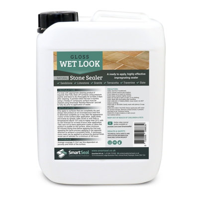 Smartseal Stone SealerSandstone SealerNatural Stone SealerWet LookImpregnatingFor LimestoneSlate& More5L from B&Q