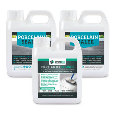 Smartseal Porcelain Sealer And CleanerProfessional Porcelain Tile Cleaner For Indoor And Outdoor Use1L Cleaner And 2L Sealer from B&Q