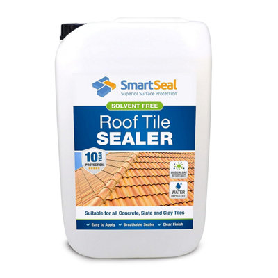 Smartseal Roof Tile SealerFor ConcreteSlate And Clay Roof Tiles10Yr Water RepellentProtecting Against Moss And Algae25L from B&Q
