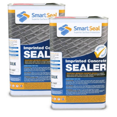 Smartseal Imprinted Concrete SealerSilk Wet LookDriveway Sealer For Patterned Imprinted Concrete Driveways And Patios2 X 5L from B&Q