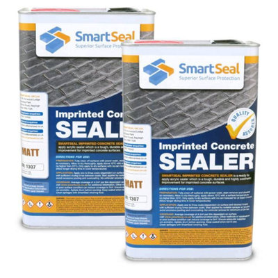 Smartseal Imprinted Concrete SealerMatt FinishDriveway And Patio SealerOutdoor Concrete Sealer For Stamped Concrete2 X 5L from B&Q