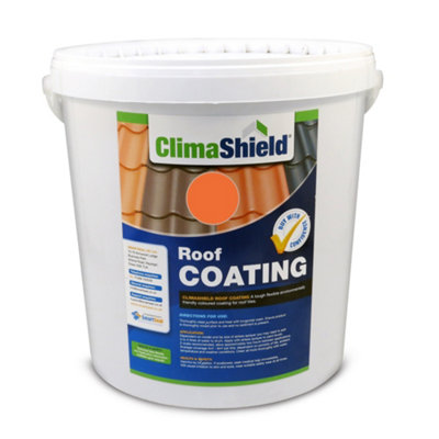 ClimashieldRoof Coating Sealer & Tile PaintTerracotta (20L) Transforms Concrete Tiles And Protects Against Moss & Algae from B&Q