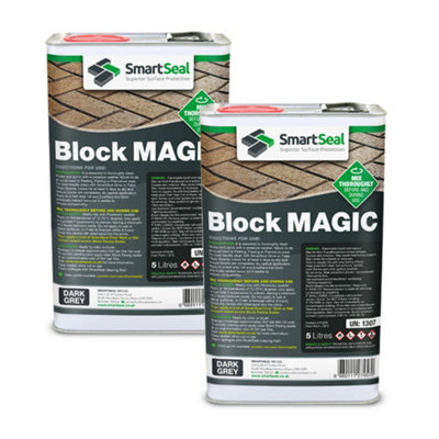SmartSeal Dark Grey Block Magic 5L 2 Pack - Block Paving Sealer - Acrylic Resin - Weather Protection - Image 4
