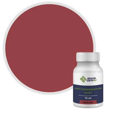 Stonecare4U Anti-Condensation PaintBrick Red (75Ml Sample) Reduce Moisture & Condensation On Internal Walls & Ceilings from B&Q