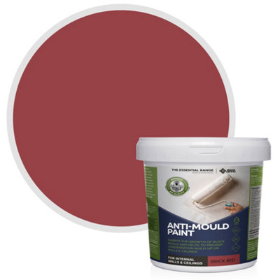 StoneCare4U Essential Walls & Ceilings Anti Mould Paint - Brick Red - Matt - 2.5L - Image 3