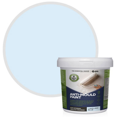 StoneCare4U Essential Walls & Ceilings - Anti Mould Paint - Lakeland Blue - Matt - 2.5L - Image 4