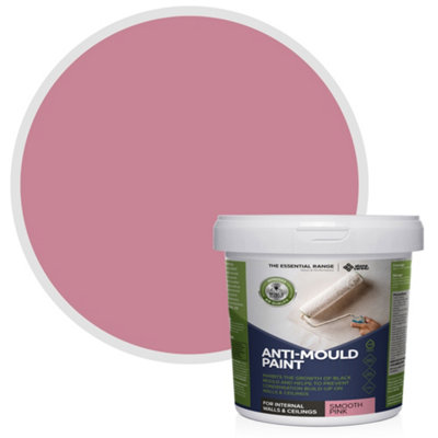 StoneCare4U Essential Walls & Ceilings Smooth Pink Matt Anti Mould Paint 5L - Acrylic Emulsion - Heat-Amended Formula - Image 4