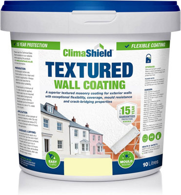 Smartseal Wall Coating Textured (Devon Cream)Waterproof 15 YearsBrickworkStoneConcrete And RenderBreathable10Kg from B&Q