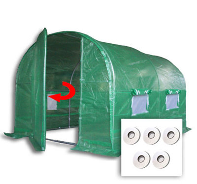Crocodile Trading 3M X 2M + Hotspot Tape Kit (10' X 7' Approx) Pro+ Green Poly Tunnel from B&Q