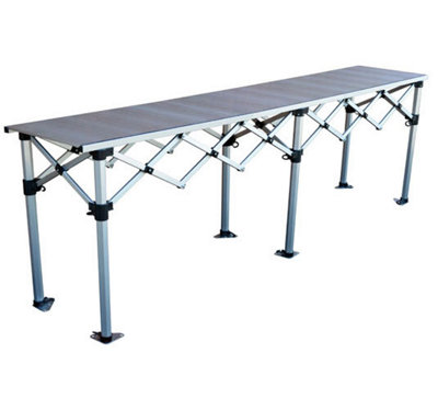 Crocodile Trading Instant Shelter 4.5M Concertina Table With Aluminium Top from B&Q