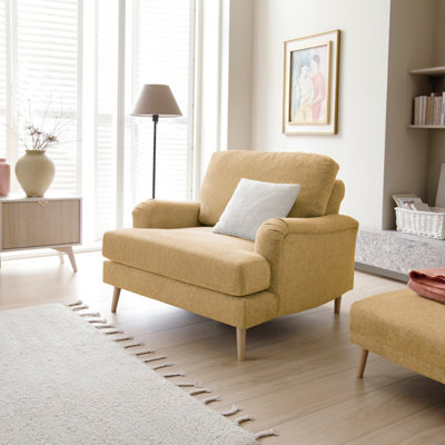 Abakus Direct Harper Chenille Armchair Peanut Brown from B&Q