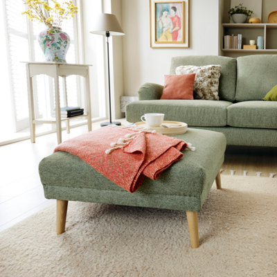 Abakus Direct Harper Footstool In Pickle Green from B&Q