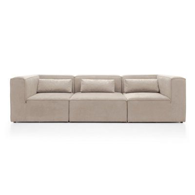 Abakus Direct Doris Modular 4 Seater Sofa In Beige Cord Chenille from B&Q