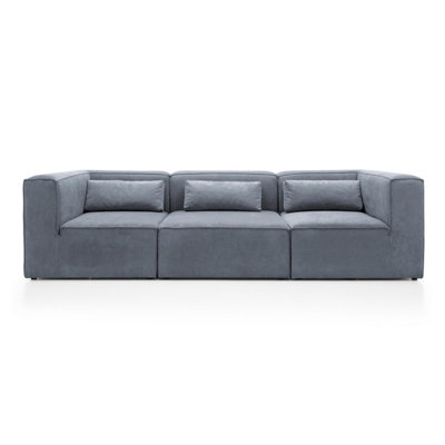 Abakus Direct Doris Modular 4 Seater Sofa In Dark Grey Cord Chenille from B&Q