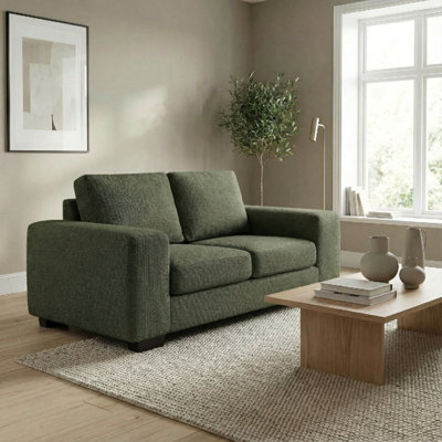 Abakus Direct Boston 2 Seater Sofa In Forest Green Basket Weave from B&Q