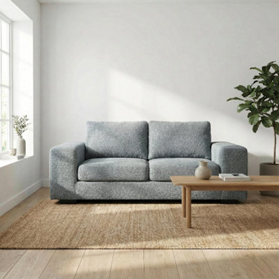 Abakus Direct Boston 3 Seater Sofa In Grey Basket Weave from B&Q