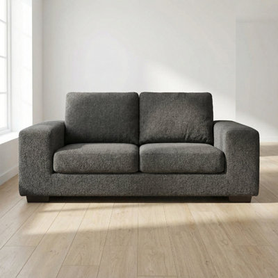 Abakus Direct Boston 3 Seater Sofa In Dark Grey Basket Weave from B&Q