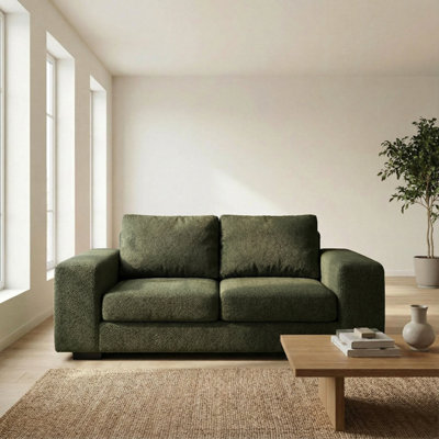 Abakus Direct Boston 3 Seater Sofa In Forest Green Basket Weave from B&Q