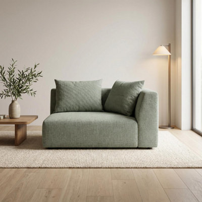 Abakus Direct Tokyo Right Corner Unit In Deep Black Basket Weave With Deep Seat - Natural Bamboo - Image 3