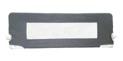 Safetots Grey Deluxe Soft Touch Denim Extra Wide Bed Rail, Wide X 50Cm Tall, Toddler Bed Guard For Safety 140Cm