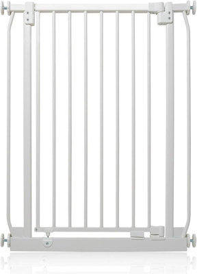 Safetots Extra Tall Elite Safety Gate65.5Cm74.5CmMatt WhiteExtra Tall 96.8Cm In HeightPressure Fit Stair Gate from B&Q