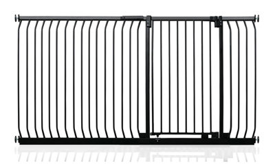Safetots Extra Tall Elite Safety Gate189Cm198CmMatt BlackExtra Tall 96.8Cm In HeightPressure Fit Stair Gate from B&Q
