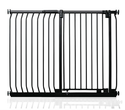 Safetots Extra Tall Elite Safety Gate116Cm125CmMatt BlackExtra Tall 96.8Cm In HeightPressure Fit Stair Gate from B&Q