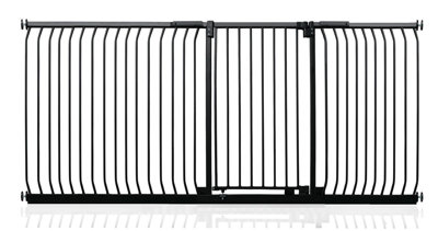 Safetots Extra Tall Elite Safety Gate, 234Cm - 243Cm, Matt Extra Tall 96.8Cm In Height, Pressure Fit Stair Gate Black