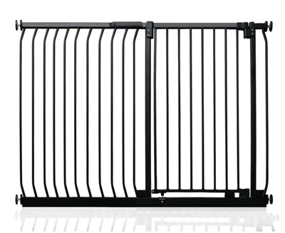 Safetots Extra Tall Elite Safety Gate134Cm143CmMatt BlackExtra Tall 96.8Cm In HeightPressure Fit Stair Gate from B&Q