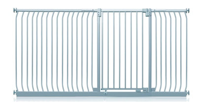 Safetots Extra Tall Elite Safety Gate225Cm234CmMatt GreyExtra Tall 96.8Cm In HeightPressure Fit Stair Gate from B&Q